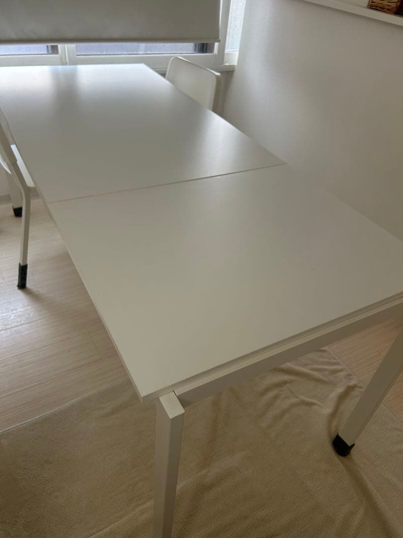 延長可　ダイニングテーブル　イス2脚セットも可能です　手渡し相談可能！