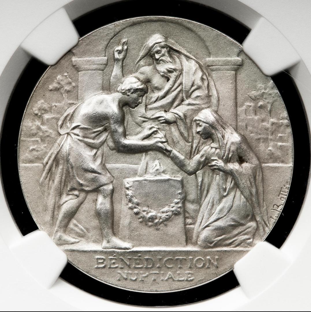 極美品　NGC-MS63　フランス　第三共和政　1909 銀貨 極美品 NGC-MS63 フランス 第三共和政 1909 銀貨