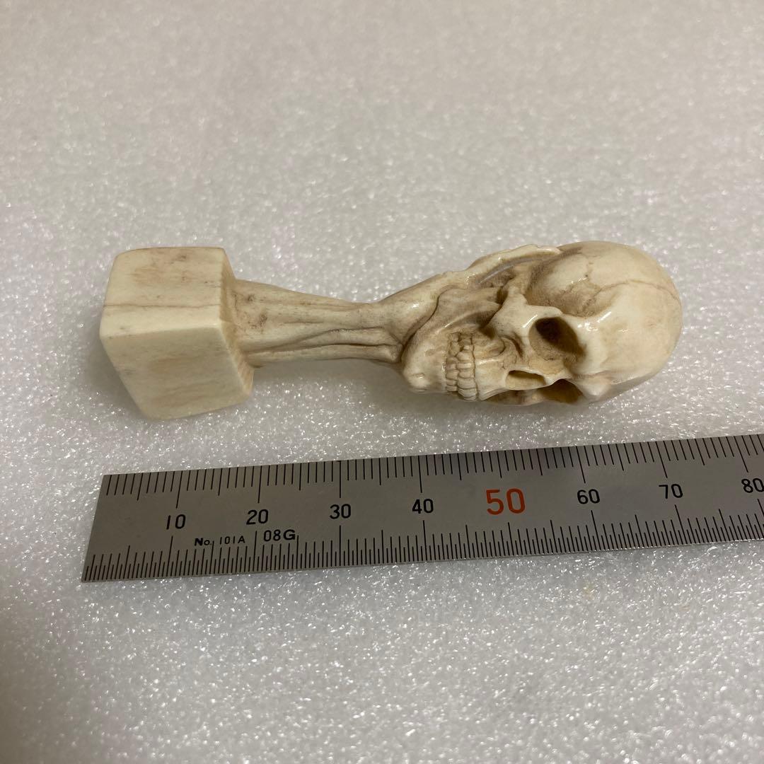 天然素材 アンティーク 髑髏彫刻 根付 置物 天然素材 髑髏 彫刻 根付 置物