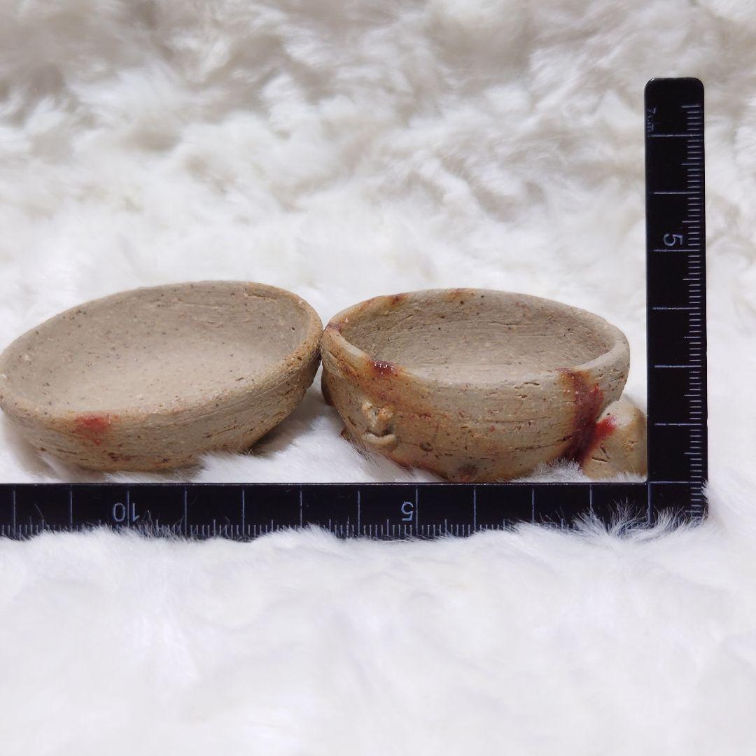 8【2552】53..面取り酒器、小鉢…備前焼