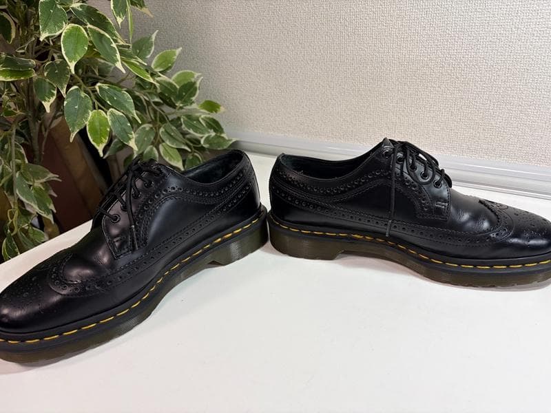 美品☆Dr.Martens　ドクターマーチン　イエローステッチブローグシューズ