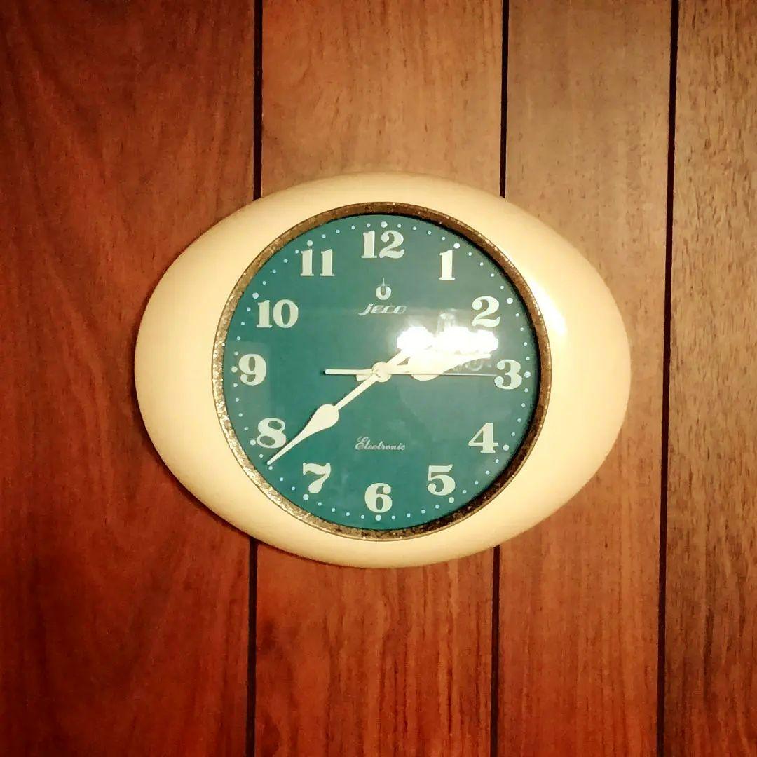 【美品 動作品】ジェコー jeco 掛け時計 ミッドセンチュリー アンティーク