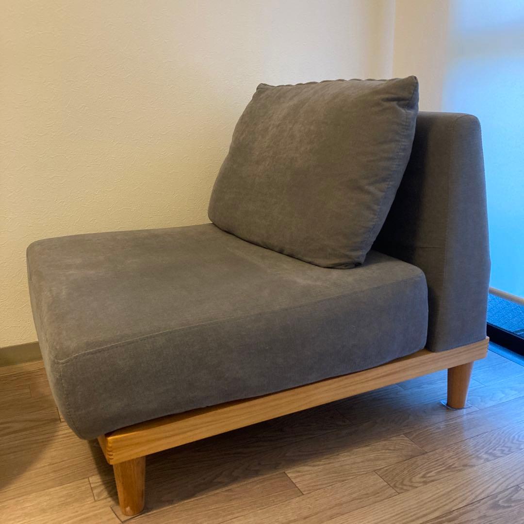 VENTOTA 1人掛けソファー グレージュ 3ヶ月間使用しました。シーツ洗濯
