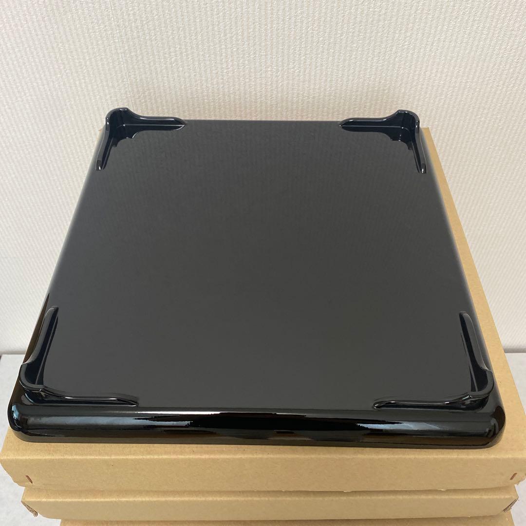 脚付黒塗り御膳　10客　未使用