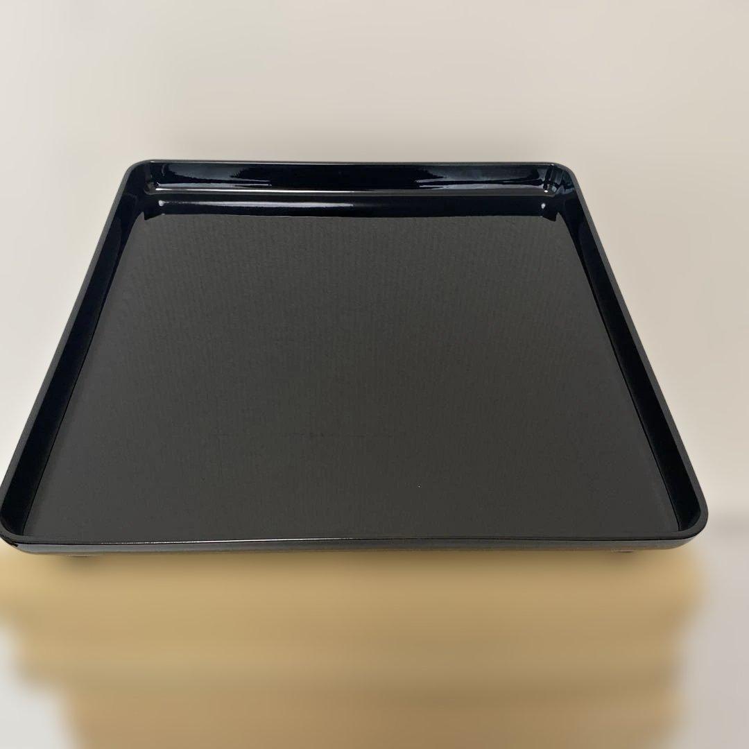 脚付黒塗り御膳　10客　未使用
