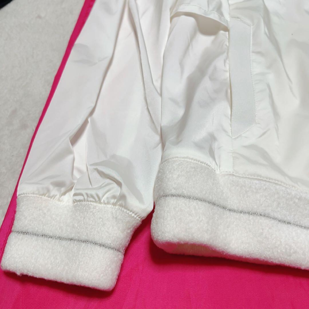 美品　マークアンドロナ 　スニード　ナイロン　スカル　白　ボア　シルバー