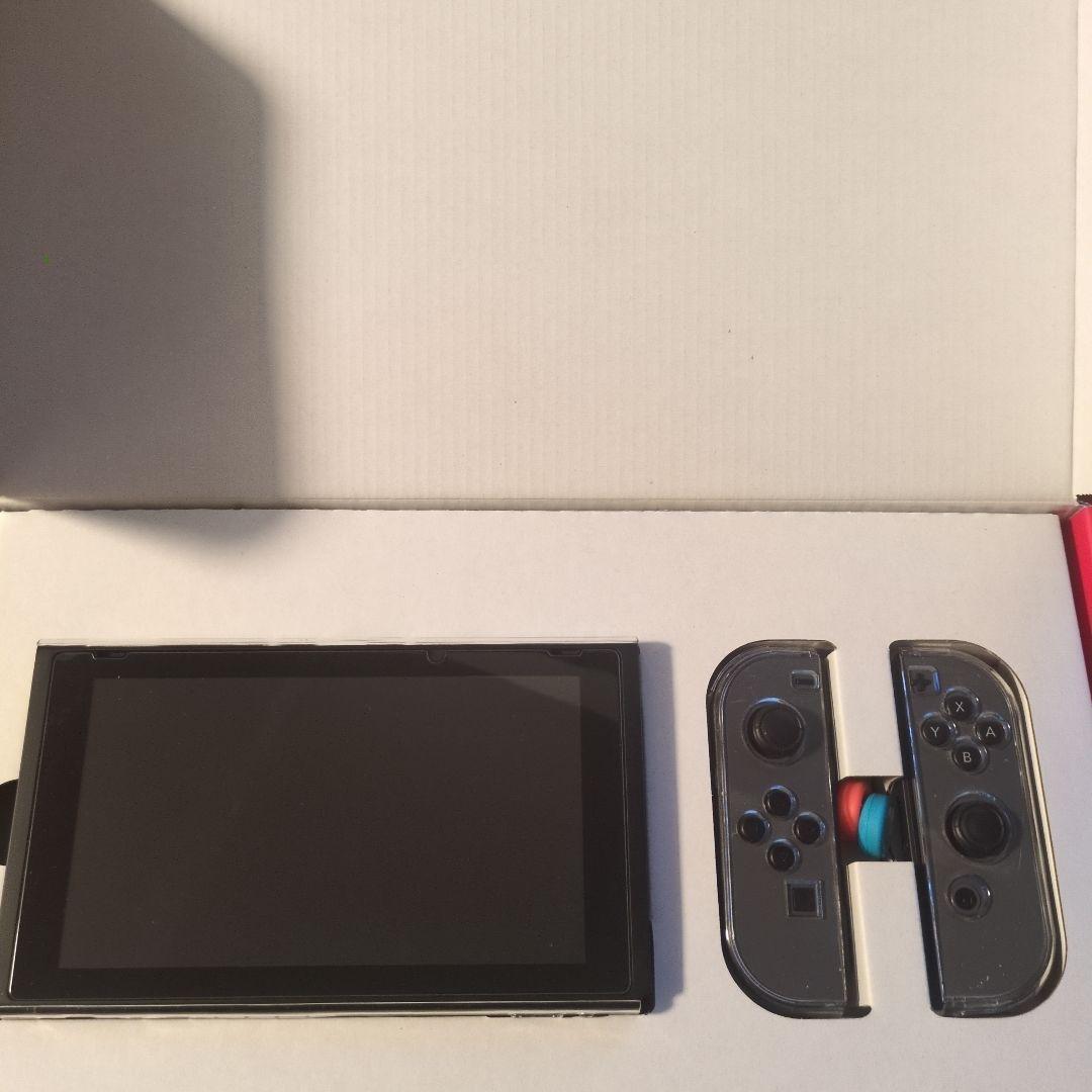 鈴*菜様 Nintendo Switch 本体 グレー (透明カバー付き)