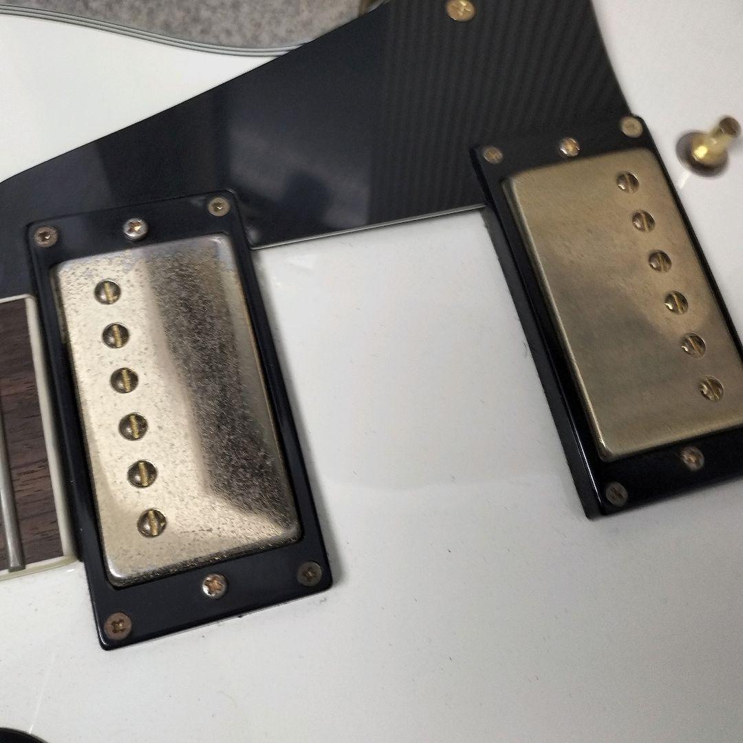 フォトジェニック ホワイト レスポールタイプ エレキギター現状品 未整備