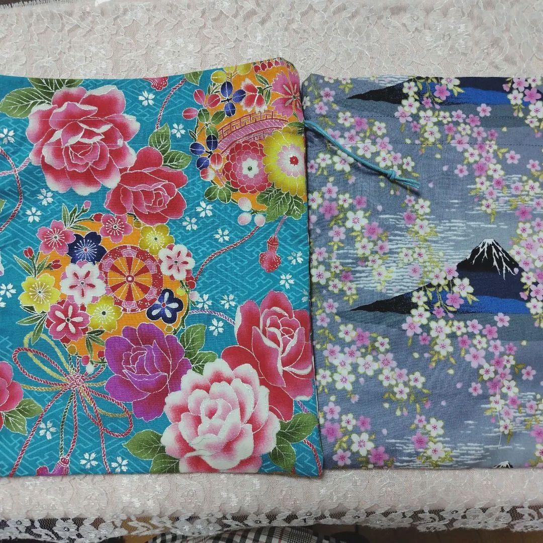 My様オーダーがま口ポーチ＆巾着袋