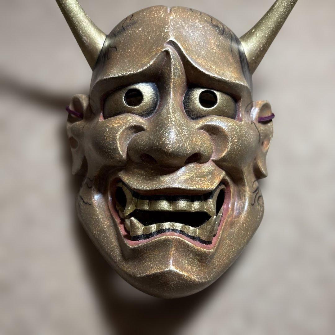 能面 般若 お面 木製 ・鬼の面 ・般若 木製 鬼の面 能面 木彫り 面