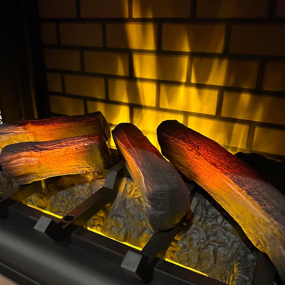 極美品】QVCジャパン 暖炉型ヒーター ファンヒーター 電気ストーブ 黒