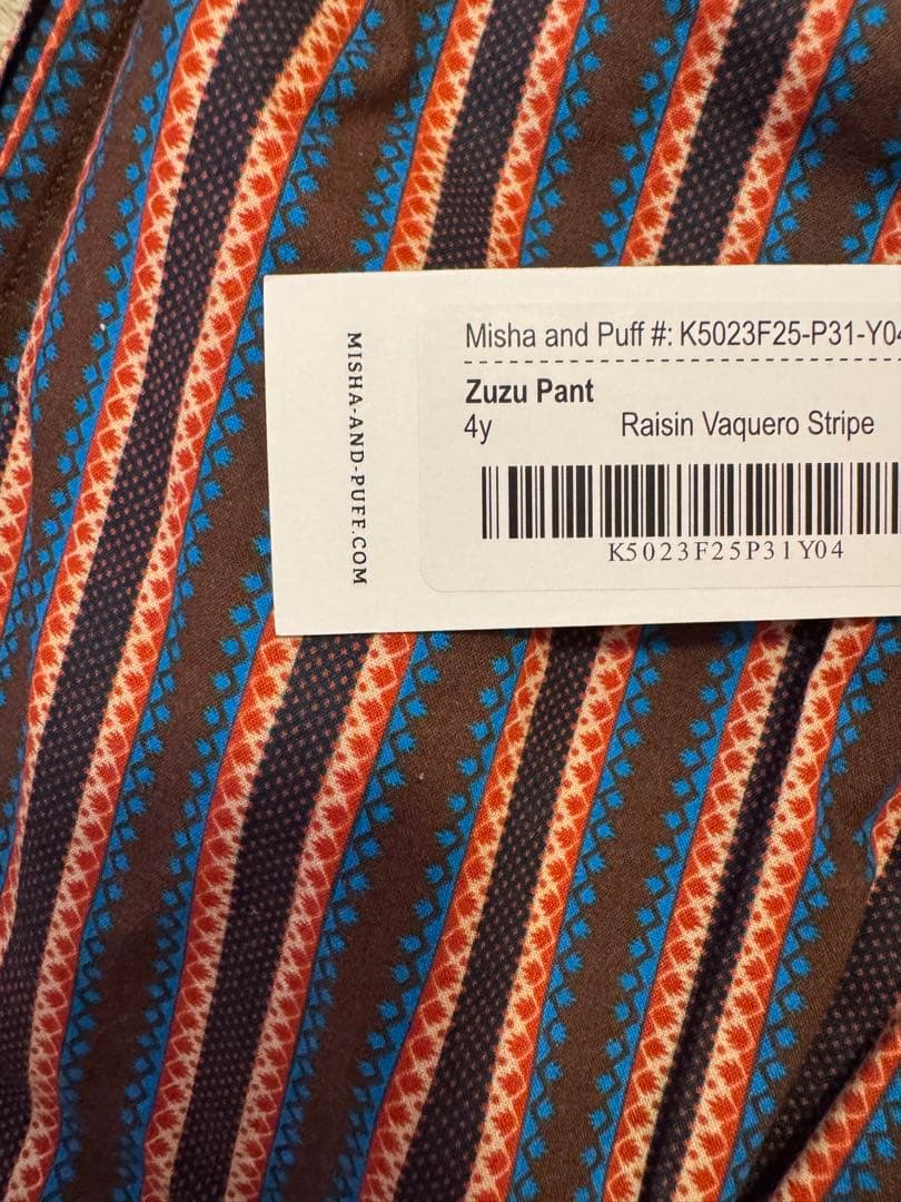 misha&puff 2025FW ZUZUパンツ 4y