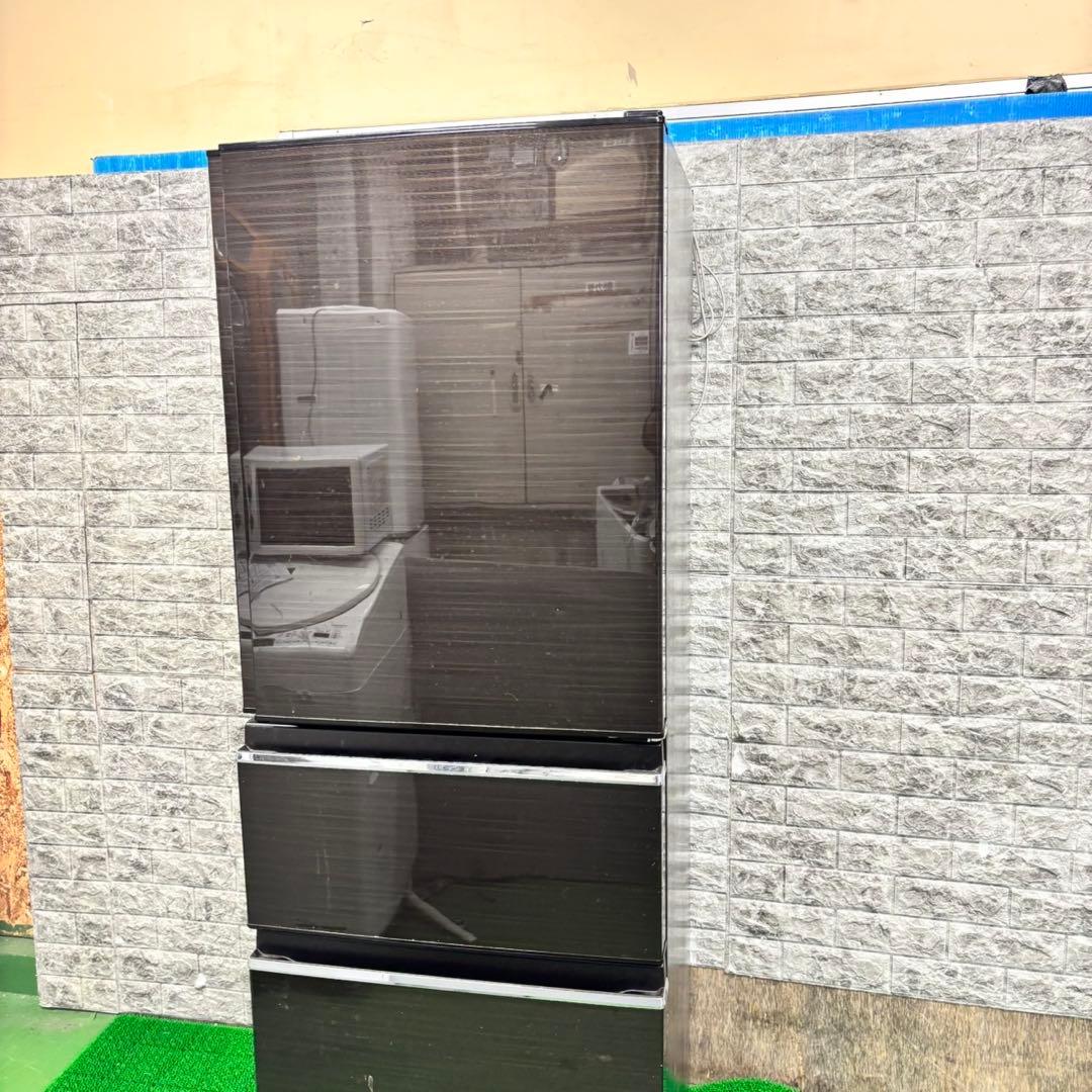 まる。572★2017年製★三菱　冷蔵庫　3ドア　自動製氷機能付き330L