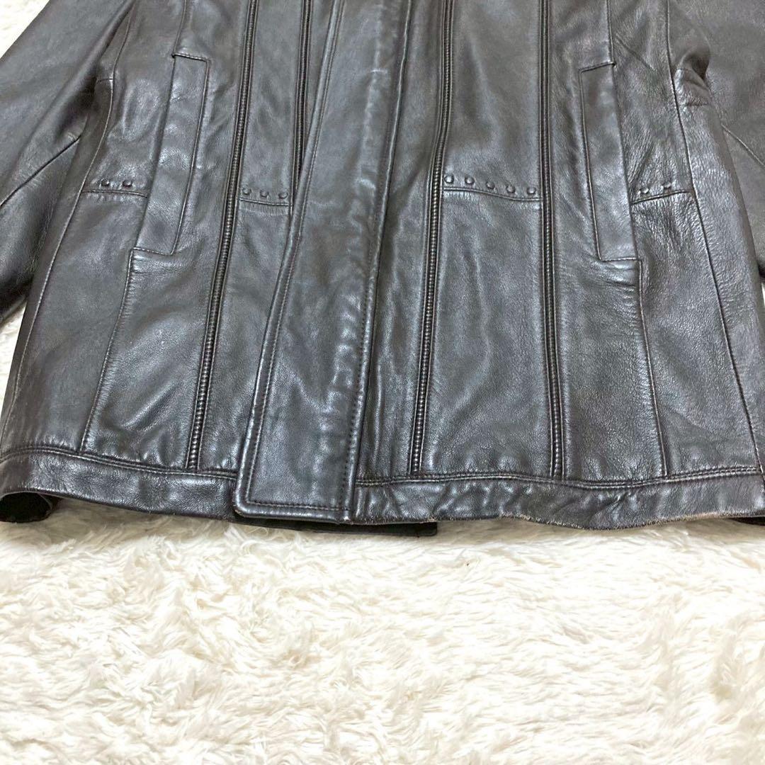 BALMAIN バルマン 高級ラムレザージャケット【S】キルティングコート