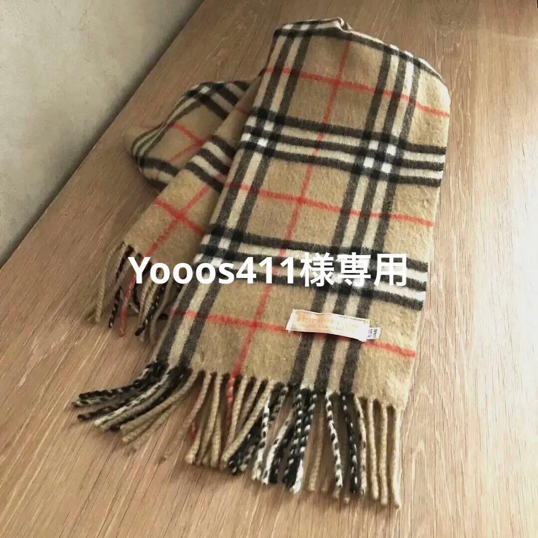Burberrys バーバリー ピュアカシミヤ マフラー チェック柄 白タグ