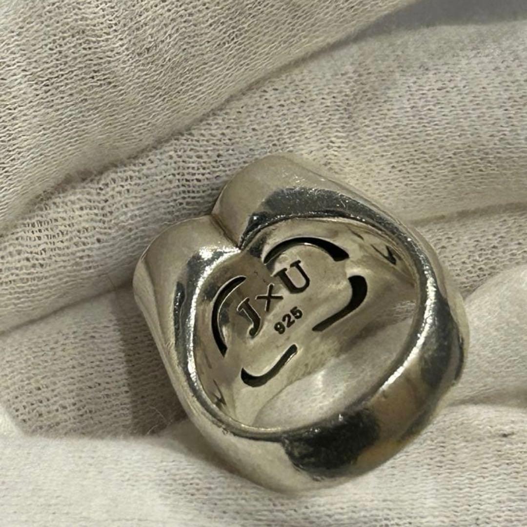 Justin Davisハート型王冠デザインリング 17号 シルバー925