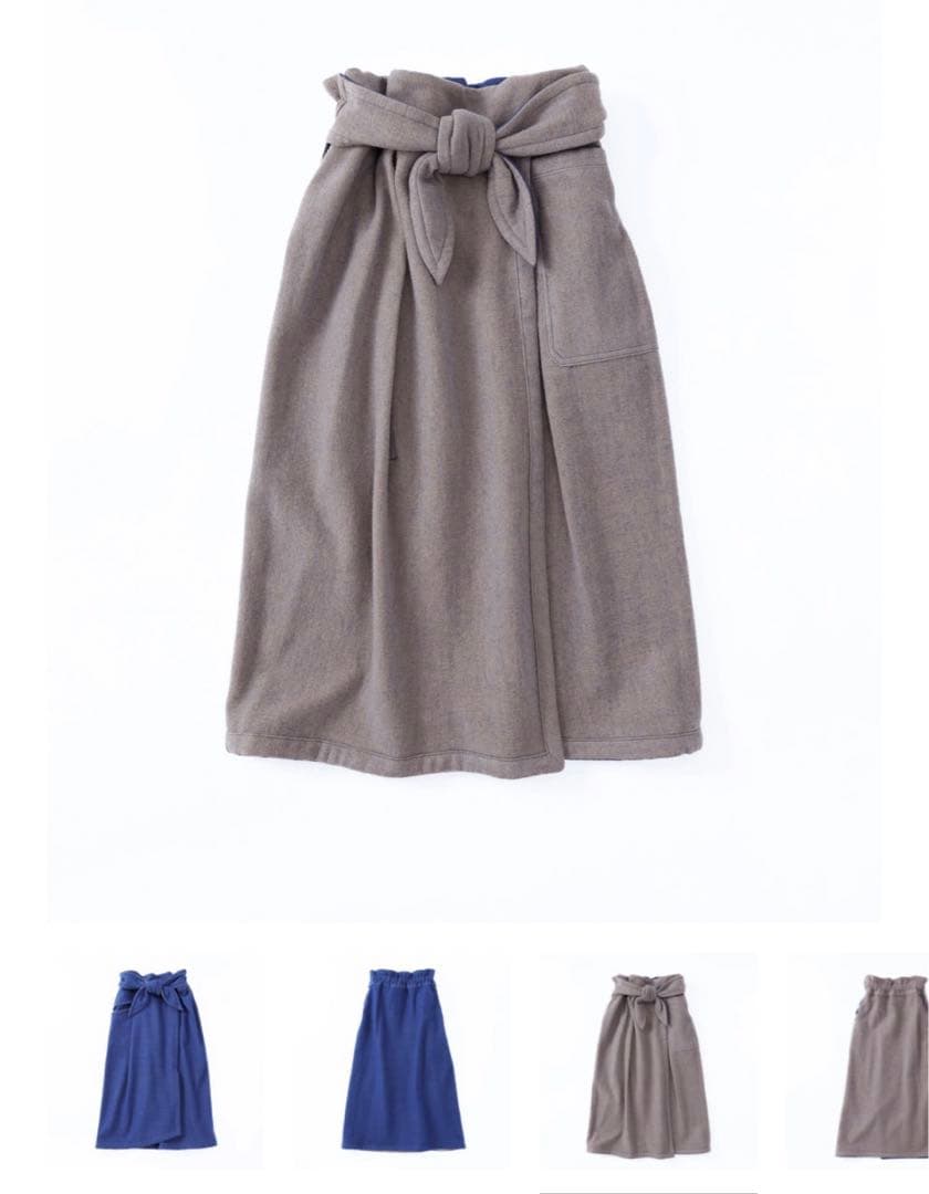 hatsutoki merengue リバーシブルラップスカート(ラピスラズリ)