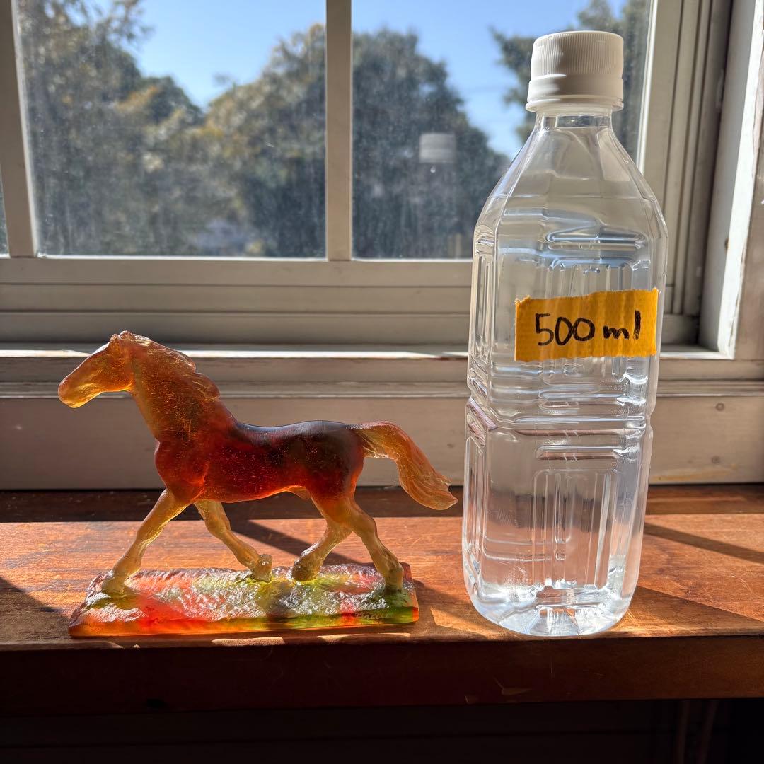 美品 Daum France ドームフランス クリスタルガラス 馬 置物 箱付き