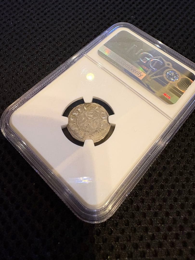 中世銀貨（1199–1249年・ラ・マルシュ伯領Hugh IX–X NGC鑑定）