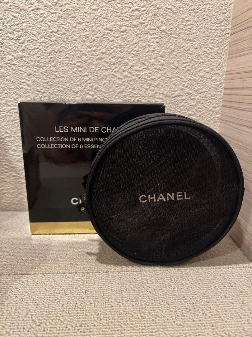 【限定品】CHANEL シャネル ポーチ ミラー ブラシセット シャネルコットン