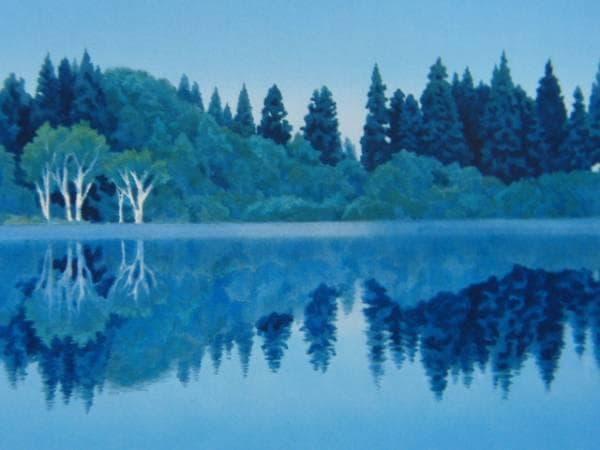 東山魁夷、【静映】、希少な高級額装用画集より、美品、新品額装付 東山魁夷【静映】貴重な画集より新品額装