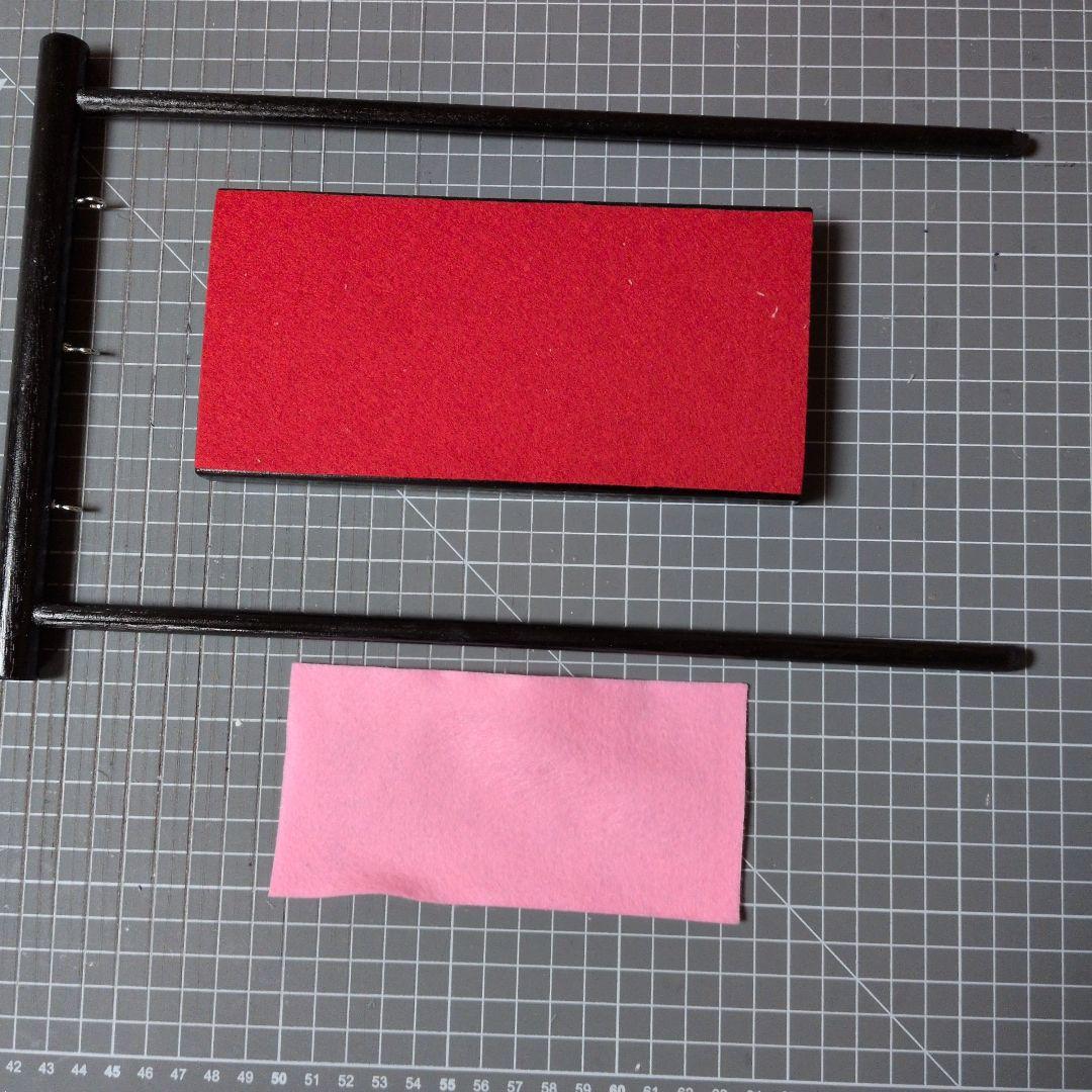 つまみ細工 吊るし飾りと雛飾りセット　 雛壇 　ピンク