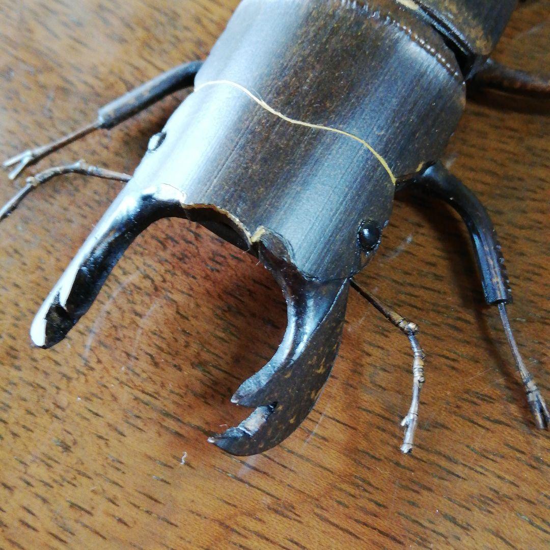 竹のリアルオオクワガタ 別府竹細工伝統工芸士 中岩孝二氏作 アウトレット