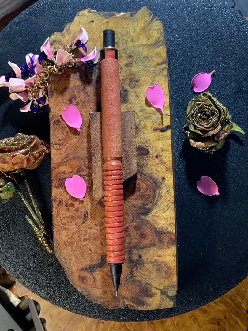 オレンズネロ0.5mmピンクアイボリー縮杢