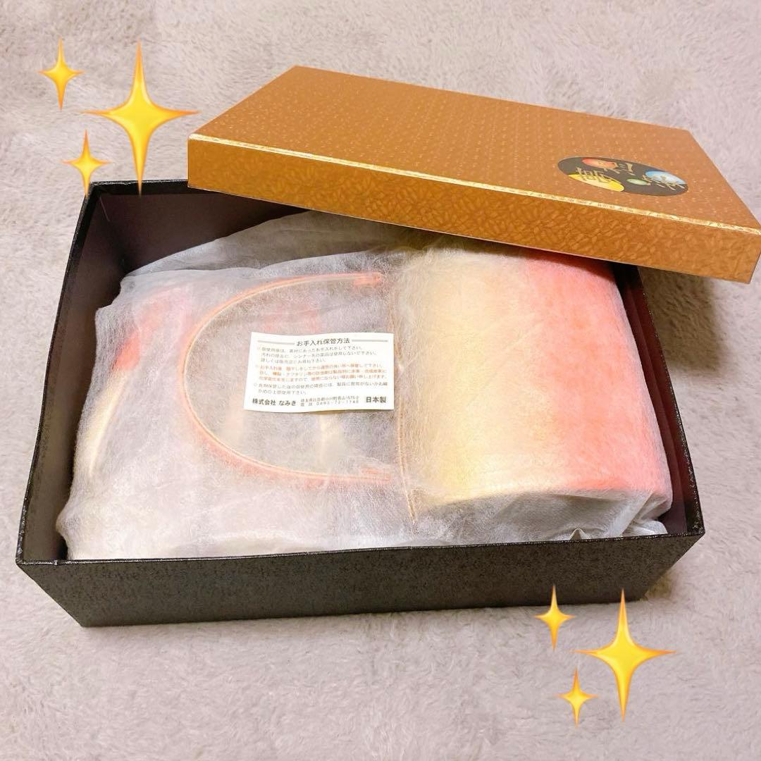 草履　バック　2点まとめてセット　ゴールド　オレンジ　箱付き　艶　光沢　着物