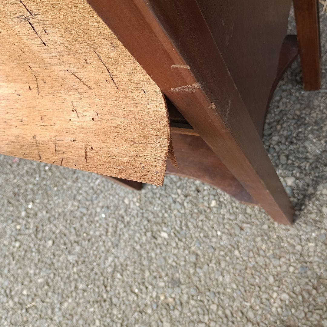 4272）アンティーク風 スリムチェスト 引き出し 上面ガラス 難あり