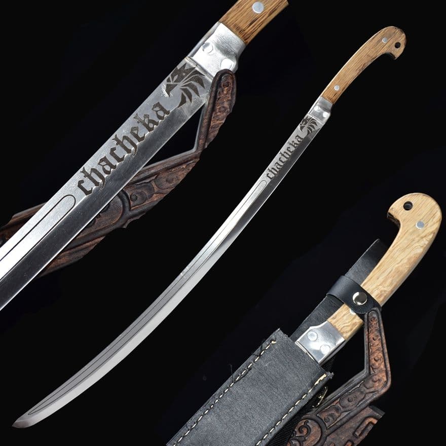 カチャカ 刀 鋼の刃 木製ハンドル 古兵器 武具 刀装具 鍛造打 鋼刀 冷兵器