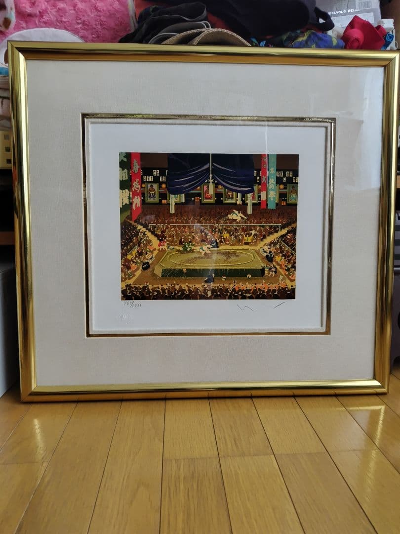 真作ヒロ・ヤマガタフォーシティー東京 相撲 シルクスクリーン