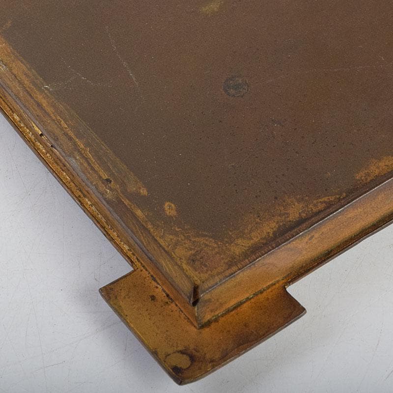 キリスト教　陶器製　聖像画　イコン　聖母子　銅製フレーム　M　R9408