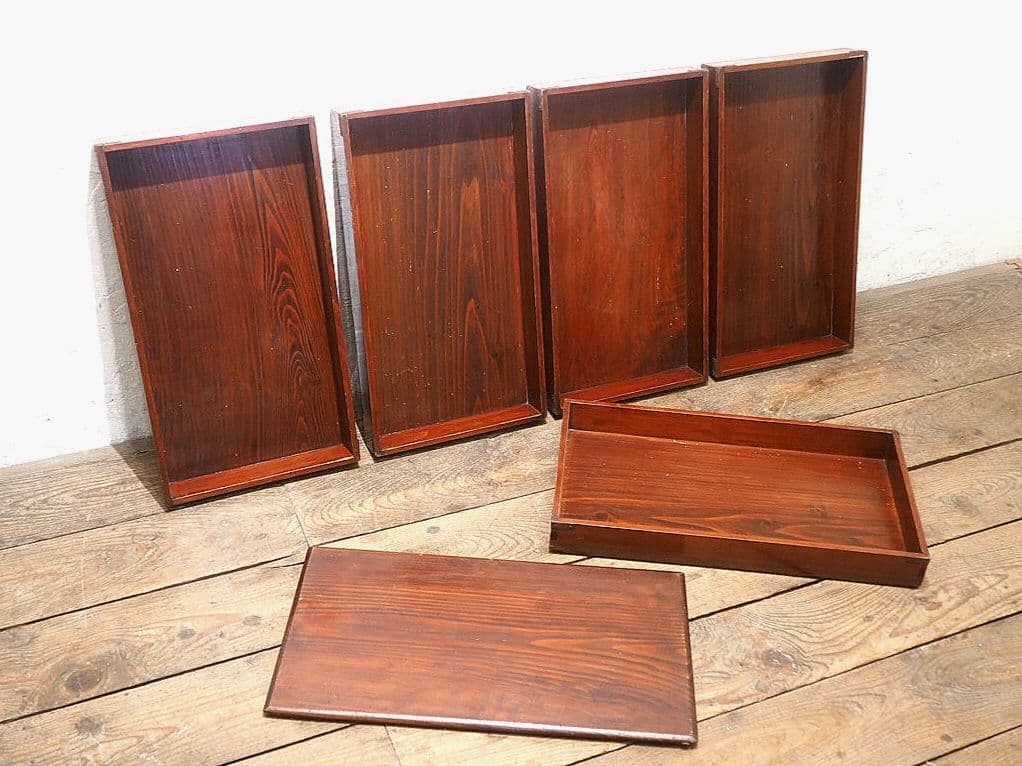 1357 5個セット レトロな木箱 収納ケース 古家具 古道具 アンティーク