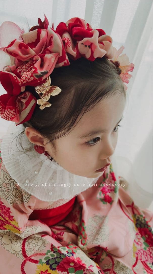 k*9様 七五三　七五三髪飾り　ヘッドドレス　着物髪飾り　リメイク髪飾り　054