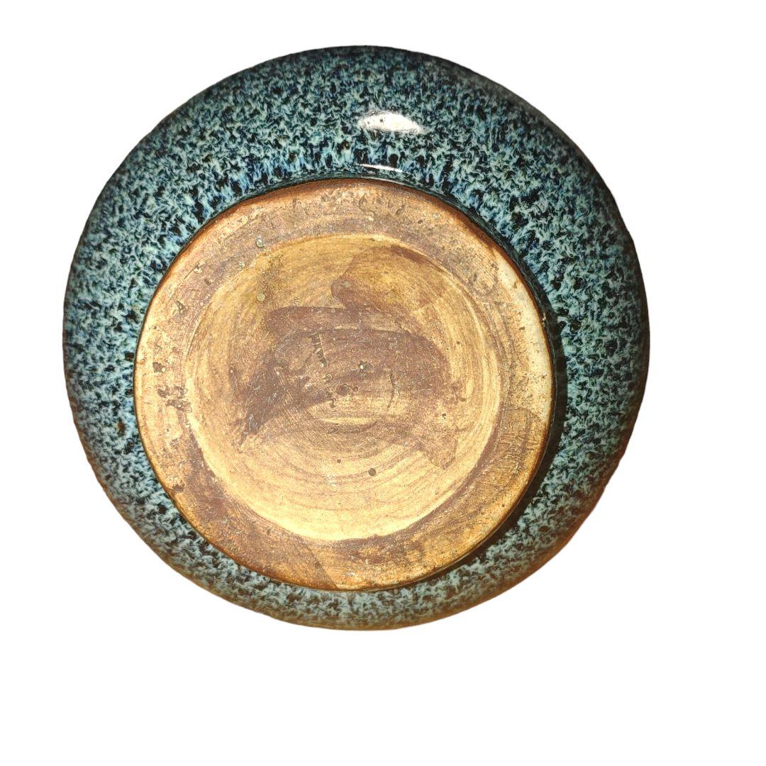 中国古玩海鼠釉双耳長頚瓶高さ25cm 中国古玩 海鼠釉