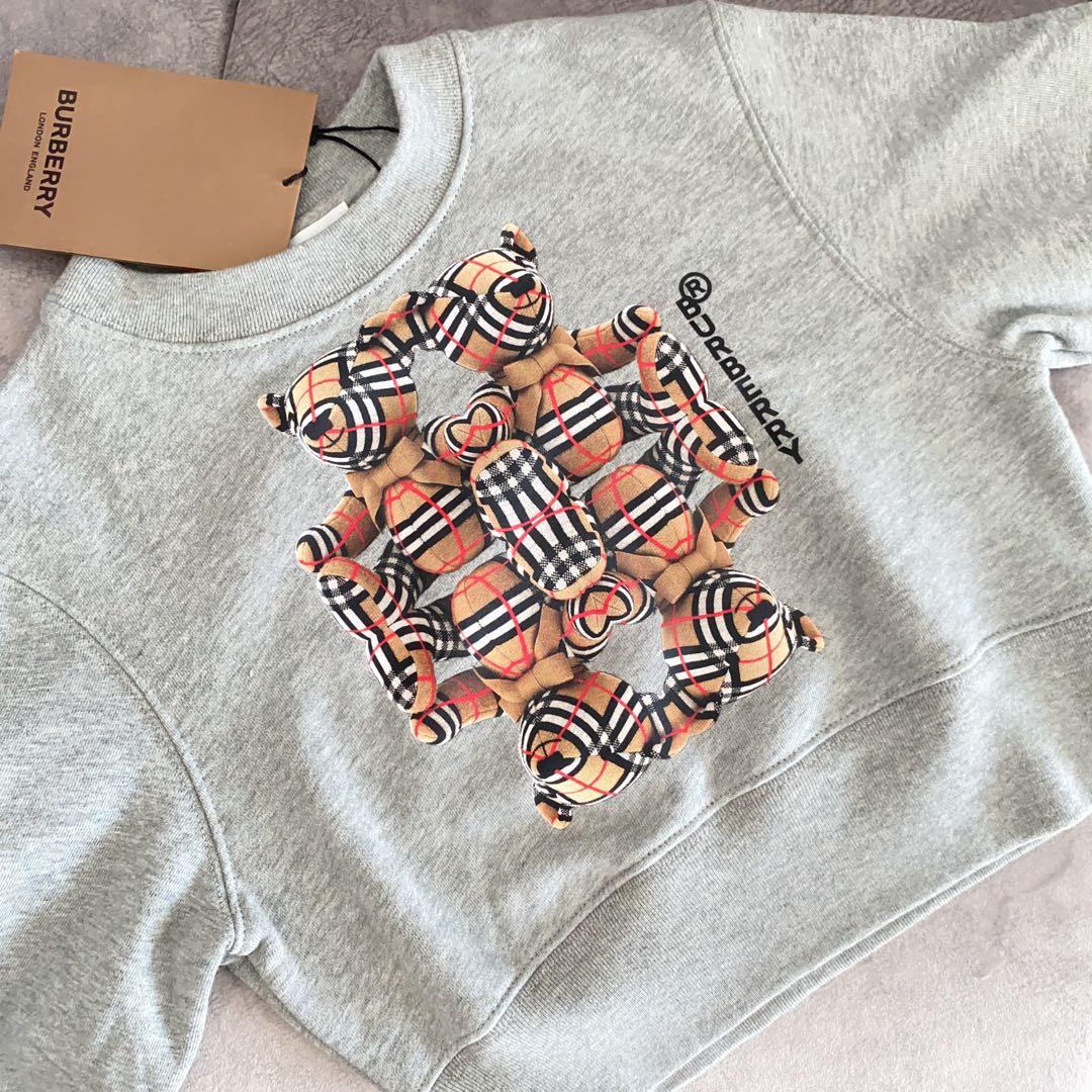 専用ページ【新品】Burberry キッズ ロゴ トレーナー くま グレー 4Y