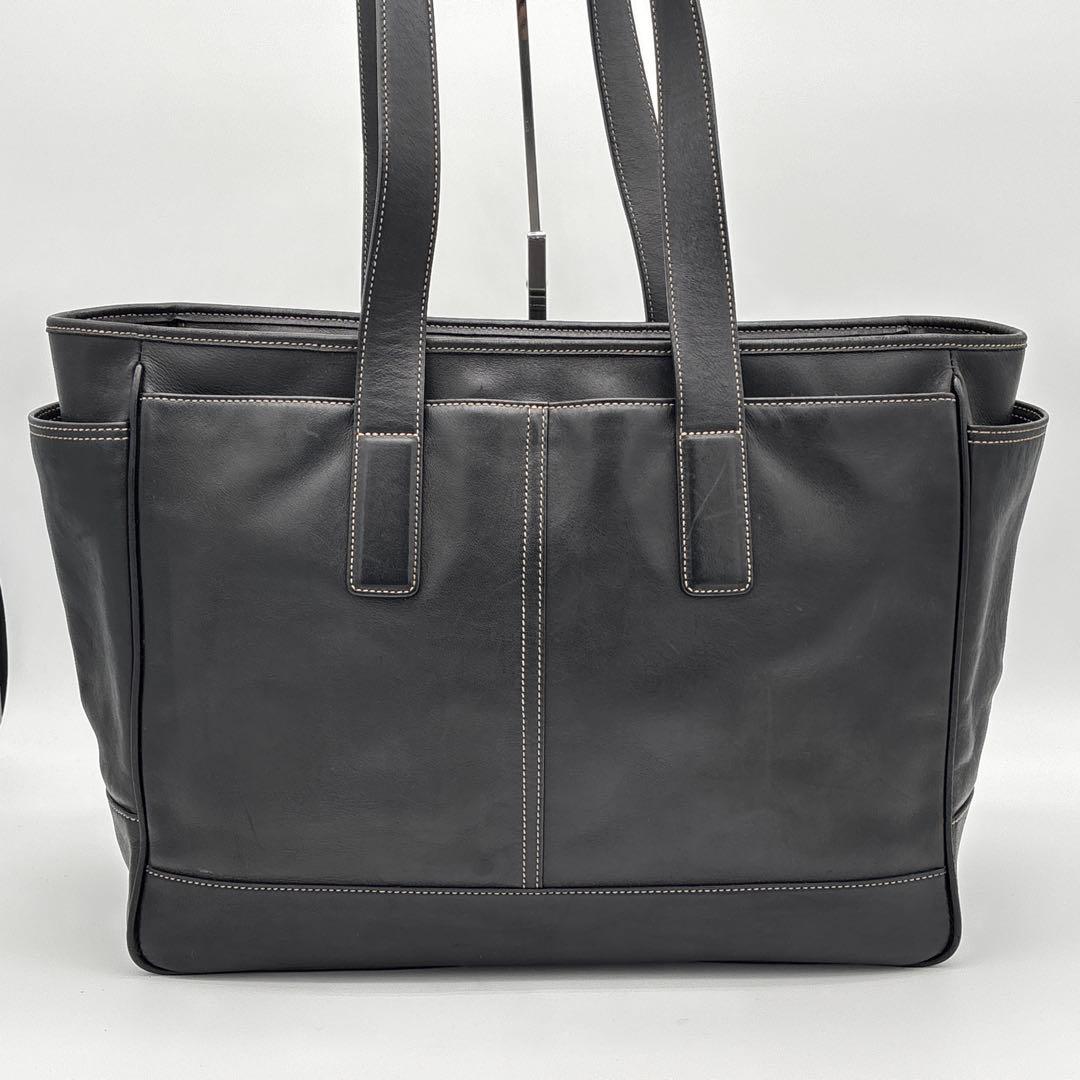 COACH レザー A4収納可能 肩掛け ビジネスバッグ トートバック ブラック