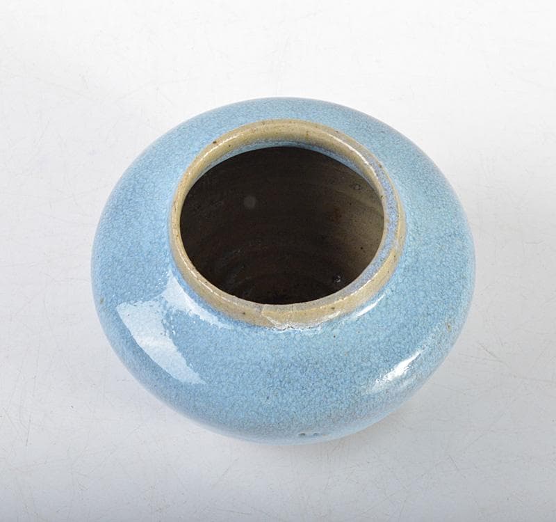 中国 汝窯 天青釉 茶入 茶壷 蓋・仕覆付 時代箱 M R4570 - メルカリ