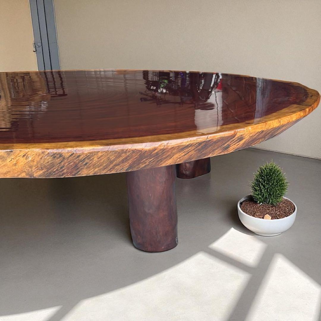 花梨✨一枚板テーブル 高級無垢材 ローテーブル 座卓 和モダン 天然