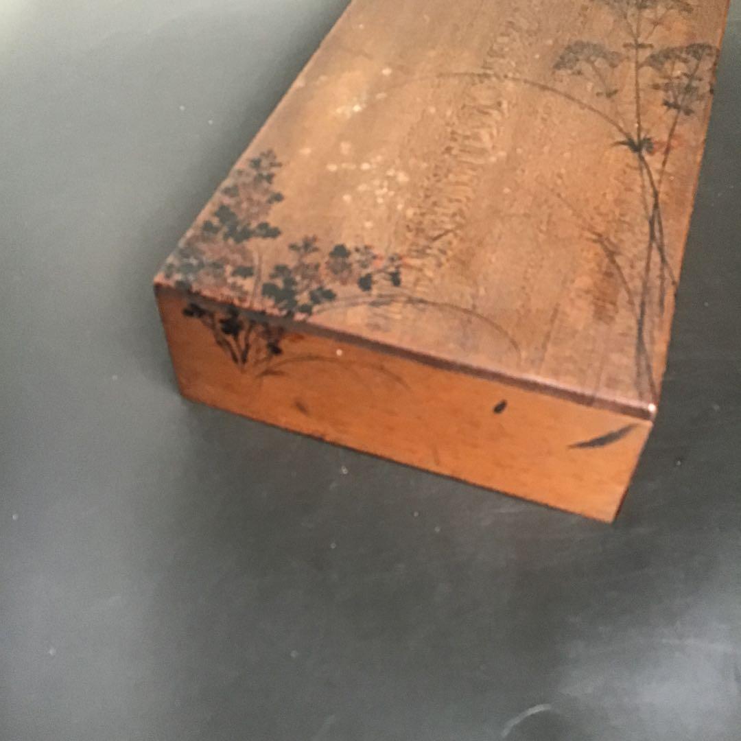 本漆塗蒔絵 文箱 硯箱 骨董品 アンティーク 時代小箱 - メルカリ