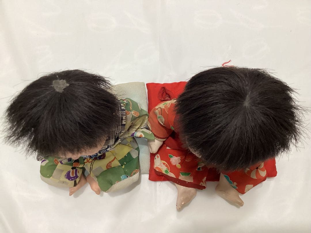 市松人形 赤ちゃん ビスクドール 大正・昭和 アンティーク人形2体セット