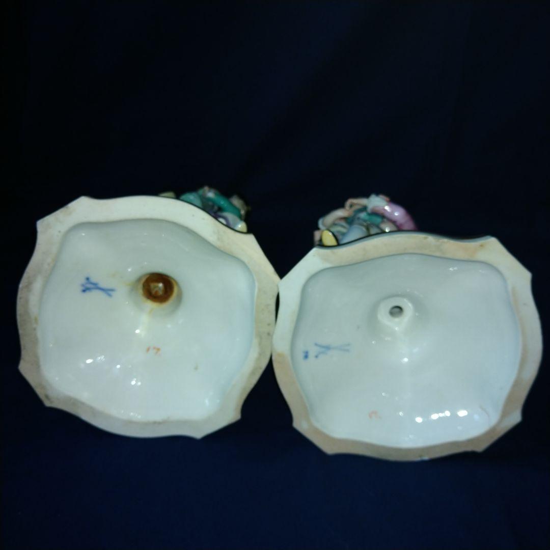 ✤1924年以前マイセンのキャンドルスタンド✤『恋人紋(1対)』 - メルカリ