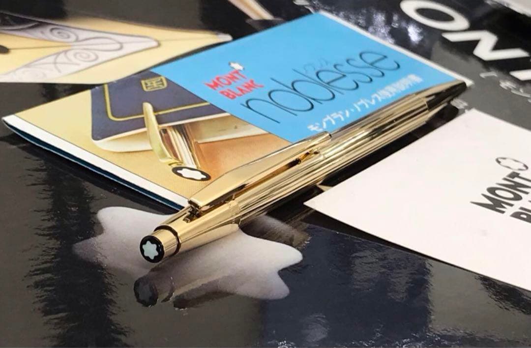 モンブランボールペン☆極美品！金運を呼ぶ総金張り銘品☆ノブレス