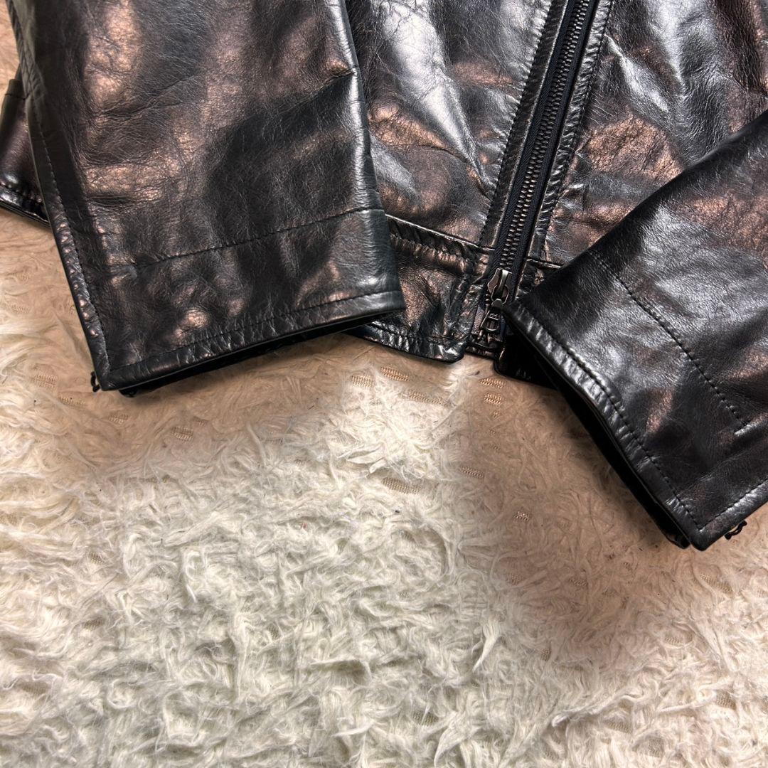 極希少☆m0851 牛革 レザー シングルライダース レザージャケット