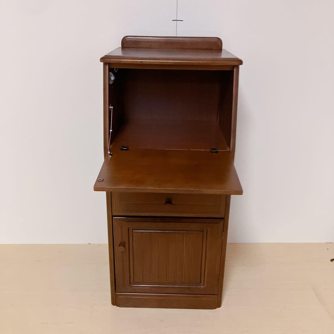 木製 電話台 FAX台 ビューロー サイドチェスト サイドラック デスク