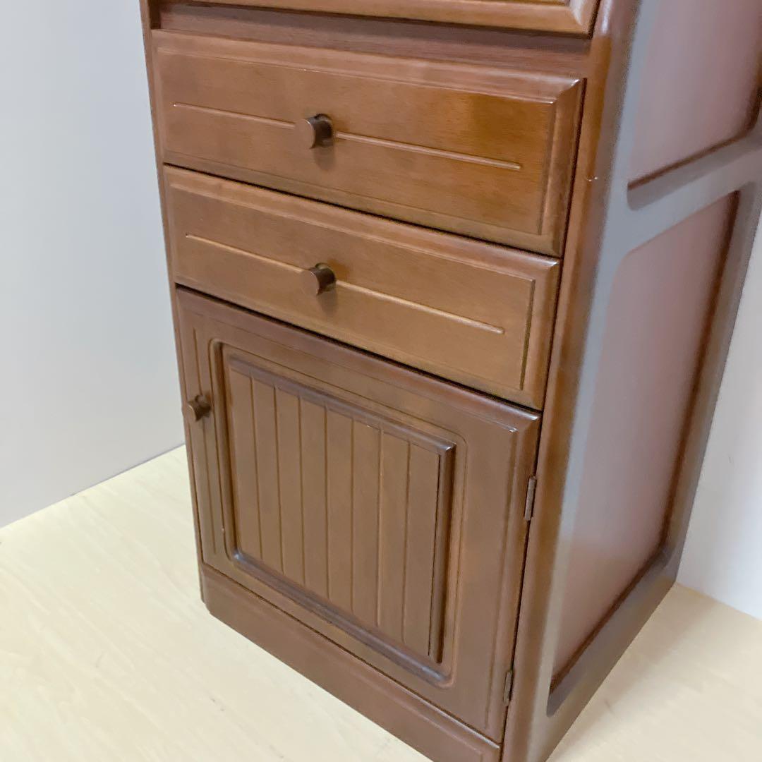 木製 電話台 FAX台 ビューロー サイドチェスト サイドラック デスク