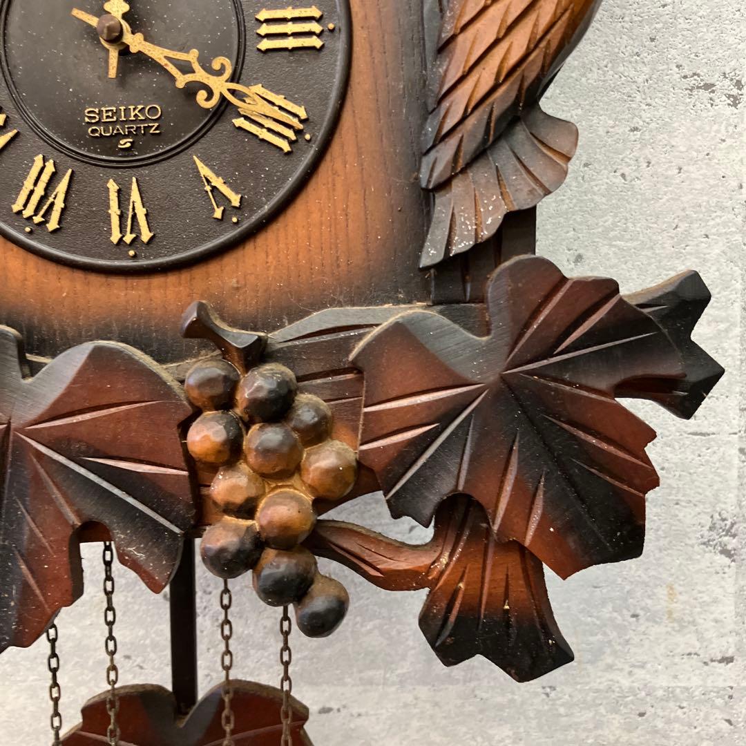 ジャンク品 セイコー クオーツ 鳩時計 振り子時計 掛時計 柱時計 時計 壁飾り