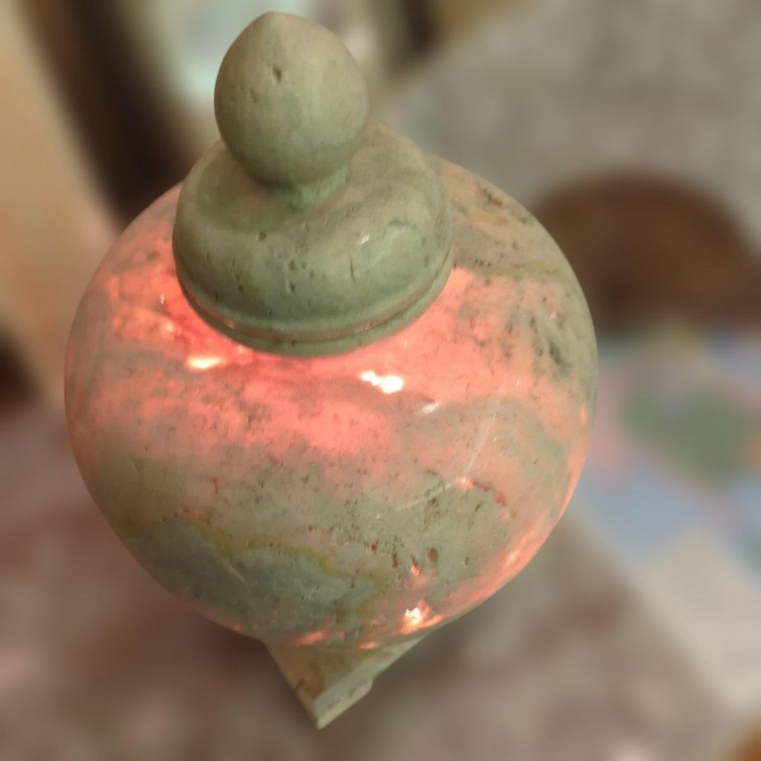 石材製蓋付き照明壺