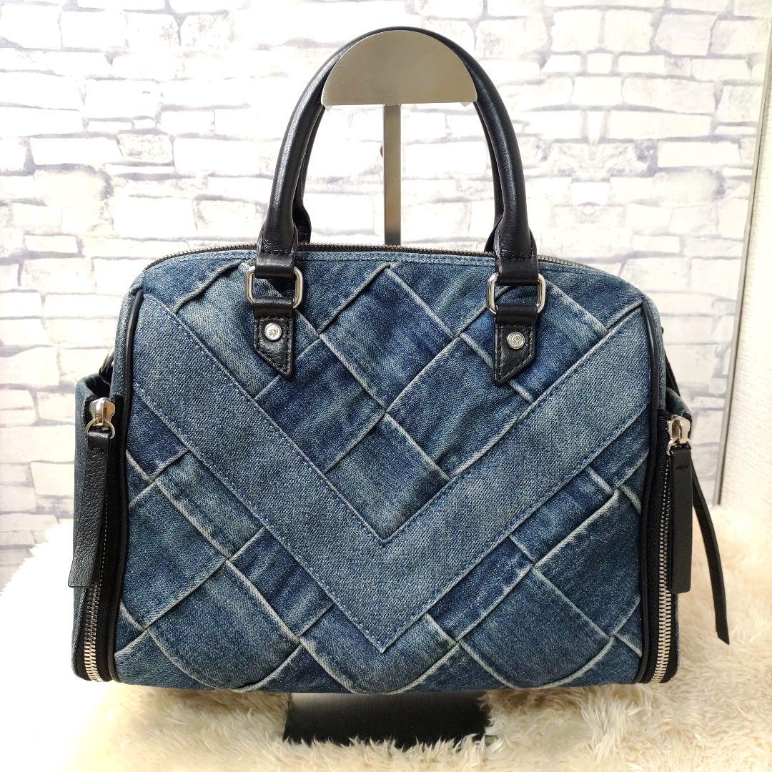 ディーゼル デニム キルティング ハンドバッグ 2way ショルダー
